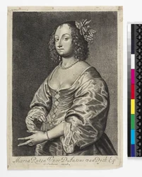 Porträt von Mary Ruthven, graviert von William Faithorne